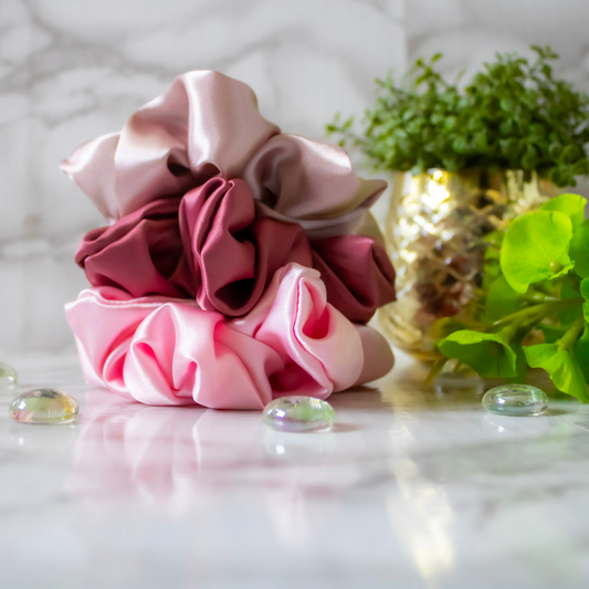 Luxurious Satin Scrunchies Set (3pcs)