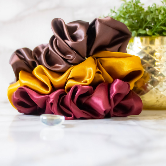 Luxurious Satin Scrunchies Set