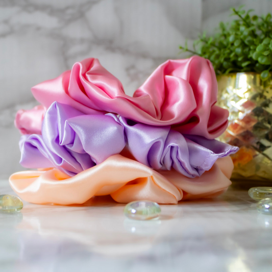 Luxurious Satin Scrunchies Set (3pcs)