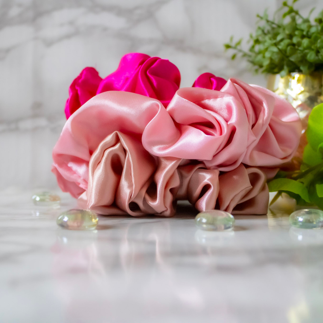 Luxurious Satin Scrunchies Set (3pcs)