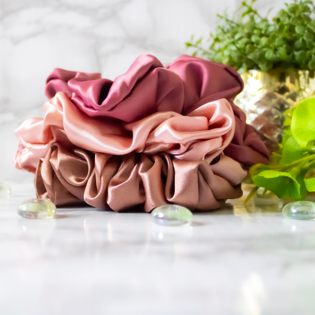 Luxurious Satin Scrunchies Set (3pcs)