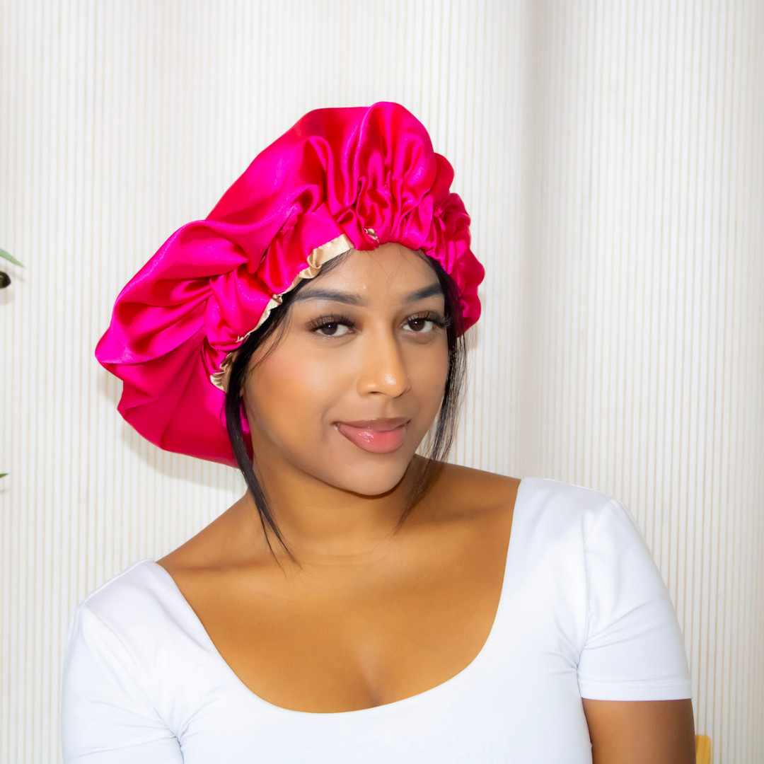 Satin Hair Bonnet | Two-Toned Petra