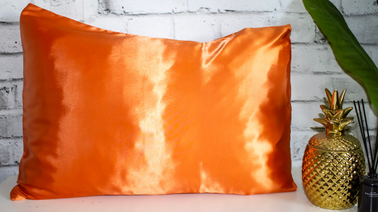 Silky Satin Pillowcase: Orange