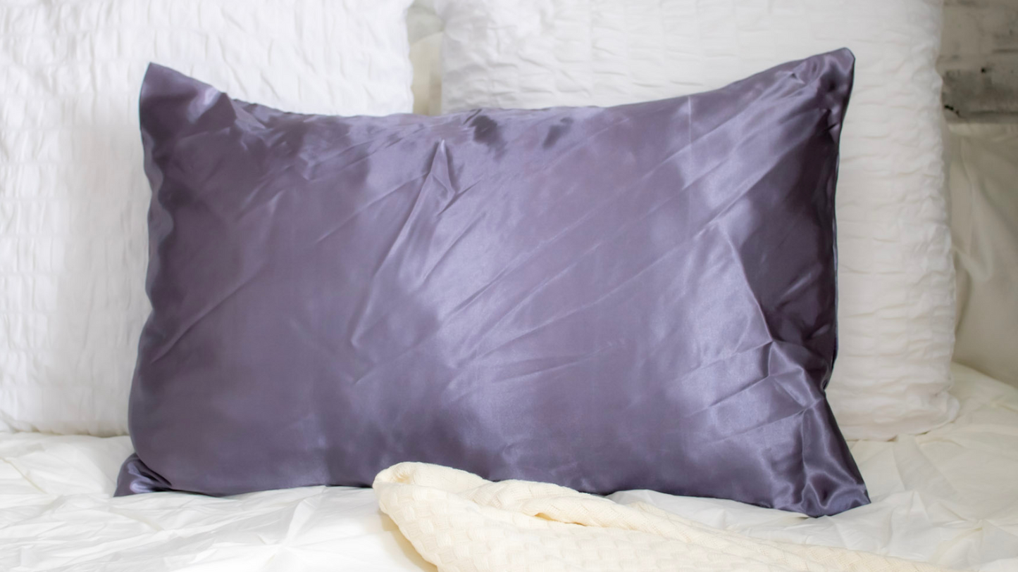 Silky Satin Pillowcase: Dark Grey