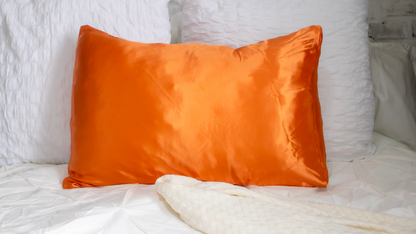 Silky Satin Pillowcase: Orange